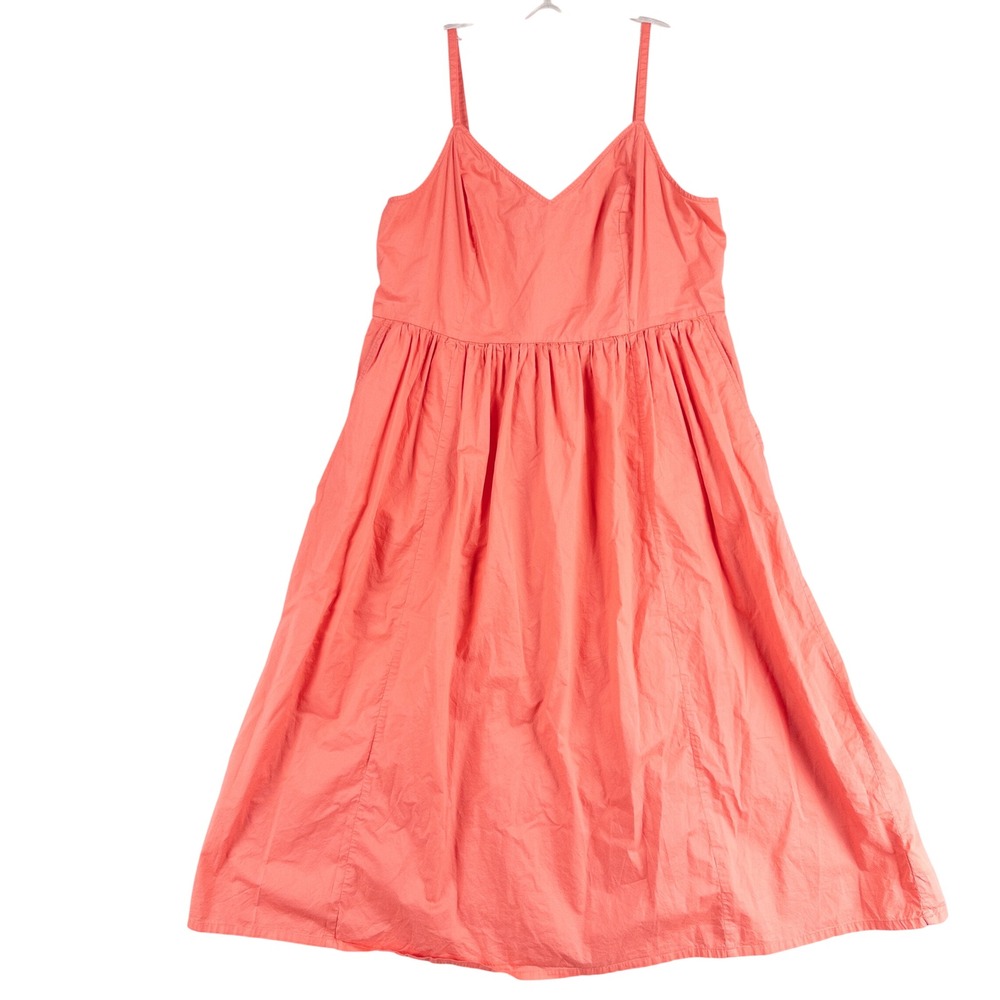 Old Navy Maxi Dress Womens XL Pink Coral Spaghetti Strap Pockets Summer Casual